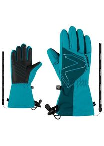 Ziener Laval AS AW Handschuhe Kinder (Gr&ouml;&szlig;e 7,5 |t&uuml;rkis |wasserdicht)