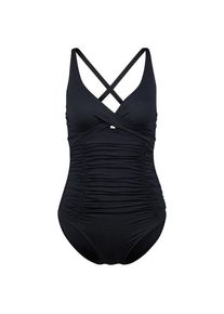 Seafolly Collective MF Gathered Wrapfront Onepiece Badeanzug Damen (Gr 32 |schwarz)