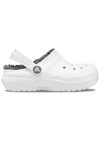 Crocs Classic Lined Clog Hüttenschuhe Kinder (Gr C13 |weiß/grau)