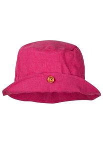Hut Pure Pure Schlapphut Leinen mit Knopf Kinder (Gr 47-49 cm - 47-49 cm |rosa)