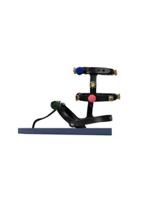 Uzurii Slipper & Pantoletten - Zehentrenner Mondriaan Colorful Black - Gr. 37,5 (EU) - in Blau - f&uuml;r Damen