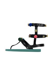 Uzurii Slipper & Pantoletten - Zehentrenner Mondriaan Colorful Black - Gr. 41,5 (EU) - in Beige - f&uuml;r Damen