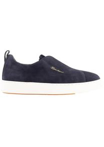 Santoni Low-Top Sneaker - Men's suede sneaker - Gr. 8_5 - in Wei&szlig; - f&uuml;r Damen