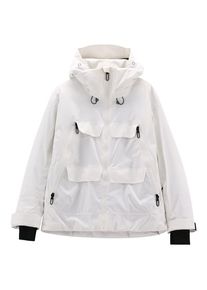 CMP Jacket Fix Hood with Chest Pockets Skijacke Damen (Gr L |grau/wei&szlig; |wasserdicht)
