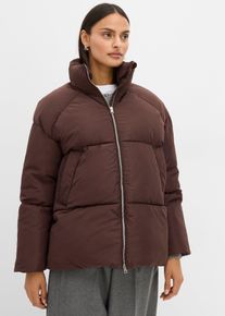 bonprix Puffer-Jacket, braun, Gr.40, Weit geschnittene Steppjacke mit schr&auml;gen Leistentaschen vorne und &uuml;berschnittenen Schultern