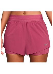 Nike Swift Dri-Fit Mid-Rise 2-In-1 Shorts Laufshorts Women (Gr S |rosa)