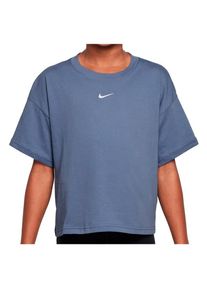Nike NSW Tee Boxy Essential LBR Funktionsshirt Kinder Workout (Gr S |blau)