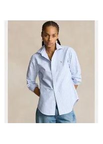 Polo Ralph Lauren f&uuml;r Damen. 211891377004 Blau gestreiftes Hemd (38), L&auml;ssig, Baumwolle, Klassisch, Langarm