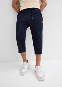 bonprix 3/4 Sweathose in Denimoptik mit Dehnbund, blau, Gr.48/50 (M), Bequeme Sweathose in Denimoptik mit 3/4 L&auml;nge, elastischem Bund und stylischem Badge, 70% Baumwolle