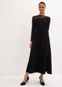 bonprix Abendkleid mit Spitze, schwarz, Gr.48/50 (XL), Elegantes Abendkleid mit Spitze