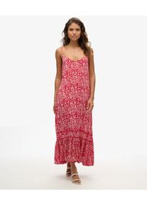 Superdry Damen Langes Tr&auml;gerkleid Rot - Gr&ouml;&szlig;e: 42 21442365005309FO020