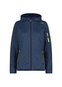 Fleecejacke CMP Jacket Fix Hood Knitted + Mesh Damen (Gr 34 |blau)