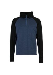 Stoic MerinoFleece260 FlenSt Half Zip with Hood Merinohoodie Herren (Gr XXL |blau/schwarz)