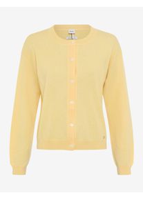 Brax Damen Strickjacke Style ANN, gelb, Gr. 38
