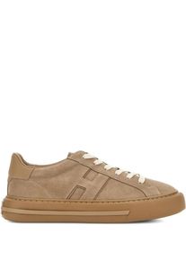 Hogan Low-Top Sneaker - Low-Top Beige Sneakers With Embossed Logo - Gr. 9 - in Braun - f&uuml;r Damen