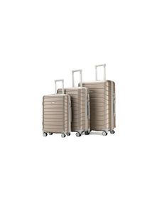 Novel Reisekofferset, Champagner, Metall, Kunststoff, Textil, 3-teilig, Zahlenschloss, h&ouml;henverstellbarer Teleskopgriff, 360&deg;-Rollensystem, Tragehenkel, Netzfach, Freizeit, Koffer & Taschen, Reisekoffer-Sets