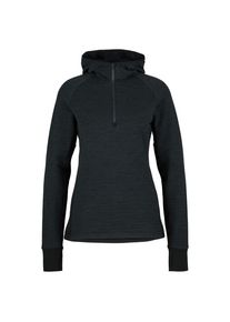 Stoic MerinoFleece260 FlenSt Half Zip with Hood Merinohoodie Damen (Gr XS |schwarz)