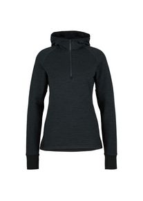 Stoic MerinoFleece260 FlenSt Half Zip with Hood Merinohoodie Damen (Gr L |schwarz)
