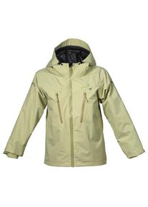 ISBJ&Ouml;RN Isbj&ouml;rn Teen's Monsune Hardshell Jacket Regenjacke Kinder Wandern (Gr 134/140 |beige/oliv |wasserdicht)