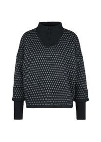 Woll- & Merinopullover Stoic Heavy MerinoKnit MMXX.Norbotten Half Zip Damen (Gr L |schwarz)