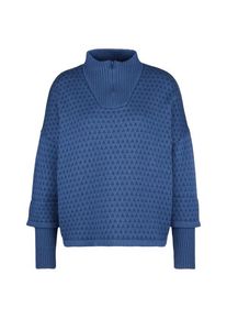 Stoic Heavy MerinoKnit MMXX.Norbotten Half Zip Merinopullover Women (Gr M |blau)