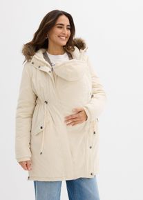 bonprix 3-in-1 Umstandsparka mit Trageeinsatz, beige, Gr.50, Mittelwarm wattierter Umstandsparka f&uuml;r die Schwangerschaft und danach