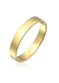 Kuzzoi Ringe - Ring Bandring Herrenring Freundschaftsring 375 Gel - Gr. 64 MM - in Gold - f&uuml;r Damen