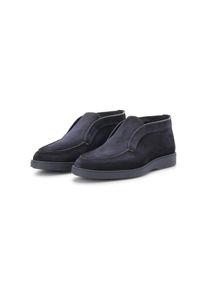 Santoni Low-Top Sneaker - Desert Boot aus Veloursleder mit Pelzfutter - Gr. 43,5 (EU) - in Blau - f&uuml;r Damen