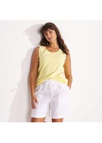 LANDS' END Leinen-Schlupfshorts, Damen,  Wei&szlig;, Leinen, by Lands' End