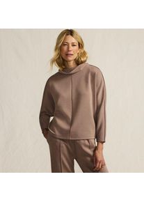 LANDS' END Samtweiches Sweatshirt, Damen,  Braun, Polyester/Polyester-Mischung/Baumwolle Modal, by Lands' End