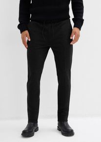 bonprix Super-Stretchhose mit Komfortbund Slim Fit, schwarz, Gr.44/46 (S), Komfort trifft auf Eleganz: schicke Schlupfhose aus einer festen Jerseyqualit&auml;t, mit Rumdumgummizug und Kordeln zum Binden