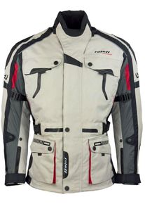 Motorradjacke Roleff "CHICAGO" Gr. S, schwarz (schwarz, rot), Jacken, Damen, S, Obermaterial: 100% Polyester. Innenfutter: 100% Polyester, Motorradjacke, Mit Sicherheitsstreifen