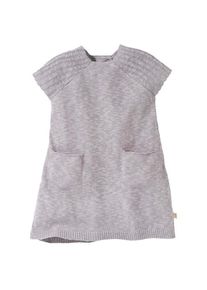 Disana Leinen-Strickkleid Kleid Kinder (Gr 74/80 |grau/lila)