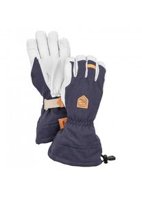Hestra Army Leather Patrol Gauntlet 5 Finger Handschuhe (Gr 11 |blau)