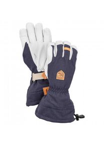 Hestra Army Leather Patrol Gauntlet 5 Finger Handschuhe (Gr 7 |blau)