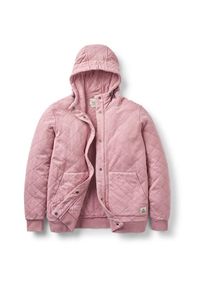 Passenger Clementine Recy Quilted Popper Up Hoodie Hoodie Damen (Gr L |rosa)