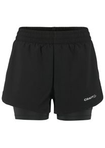 Craft Adv Essence 2-in-1 Shorts 2 Laufshorts Damen (Gr XXL |schwarz)