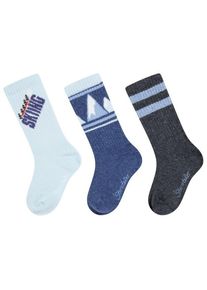 Multifunktionssocken Sterntaler Socken 3-Pack Kinder (Gr 23-26 |grau/blau)