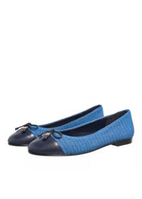Tory Burch Loafer - Cap-Toe Quilted Ballet - Gr. 41,5 (EU) - in Blau - f&uuml;r Damen