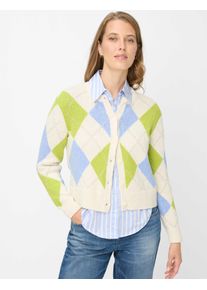 Brax Damen Strickjacke Style ANN soft ecru, mehrfarbig, Gr. 34