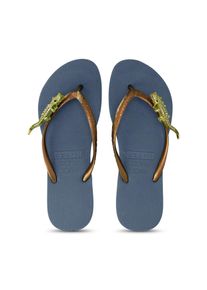 Uzurii Slipper & Pantoletten - Zehentrenner Green Crocodile Switch - Gr. 41_42 - in Blau - f&uuml;r Damen