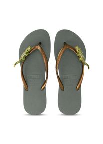 Uzurii Slipper & Pantoletten - Zehentrenner Green Crocodile Switch - Gr. 37_38 - in Gr&uuml;n - f&uuml;r Damen