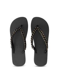 Uzurii Slipper & Pantoletten - Zehentrenner Gold Large - Gr. 43_44 - in Schwarz - f&uuml;r Damen