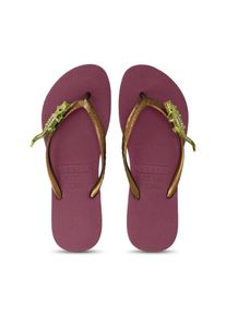 Uzurii Slipper & Pantoletten - Zehentrenner Green Crocodile Switch - Gr. 35,5 (EU) - in Rot - f&uuml;r Damen