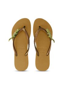 Uzurii Slipper & Pantoletten - Zehentrenner Green Crocodile Switch - Gr. 39_40 - in Braun - f&uuml;r Damen