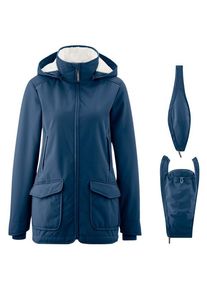 Mamalila Allwetter-Tragejacke Cosy Allrounder Parka Damen Alltag (Gr M |blau |wasserdicht)