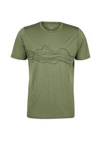 Merinoshirt Stoic Merino155 LaholmSt. Print T-Shirt Lines Herren (Gr XL |oliv)