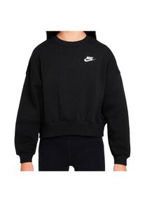 Nike Club Fleece Boxy Crew-Neck Sweatshirt Pullover Kinder (Gr S |schwarz)