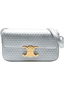 C&eacute;line Celine Hobo Bags - Triomphe All Over Laminated Calfskin Claude Should - Gr. unisize - in Silber - f&uuml;r Damen