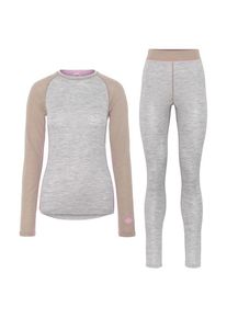 KARI TRAA Kaia Set Merinounterwäsche Damen (Gr L |grau)